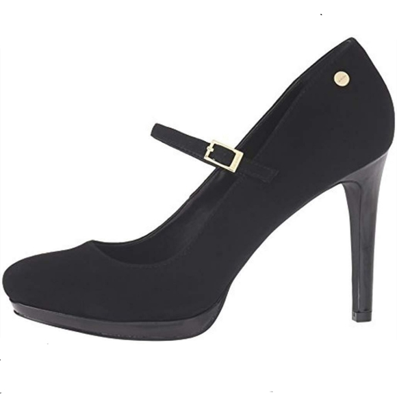 Calvin Klein Black Suede Stiletto Dress Pumps - Picture 2 of 13
